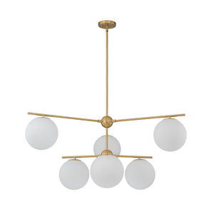 LightFixturesUSA - Funky Linear Sputnik Opal Glass Globe Tier Bubble Chandelier - Chandelier - 1 - Tier - 
