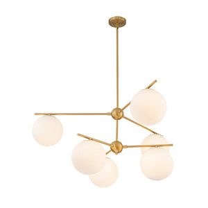 LightFixturesUSA - Funky Linear Sputnik Opal Glass Globe Tier Bubble Chandelier - Chandelier - 1 - Tier - 