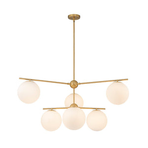 LightFixturesUSA - Funky Linear Sputnik Opal Glass Globe Tier Bubble Chandelier - Chandelier - 1 - Tier - 