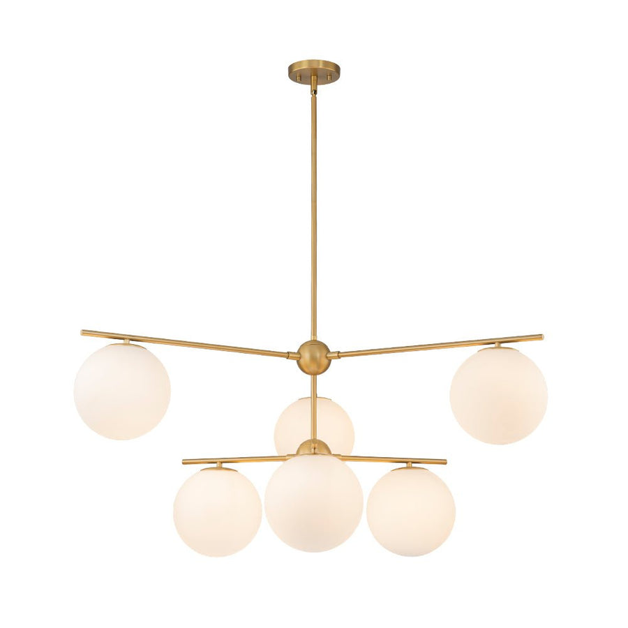 LightFixturesUSA - Funky Linear Sputnik Opal Glass Globe Tier Bubble Chandelier - Chandelier - 1 - Tier - 
