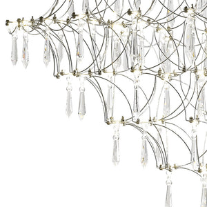 LightFixturesUSA - Galaxy Glam Luxury LED Starlight Crystal Chandelier - Chandelier - Chrome - 