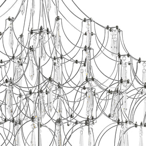 LightFixturesUSA - Galaxy Glam Luxury LED Starlight Crystal Chandelier - Chandelier - Chrome - 