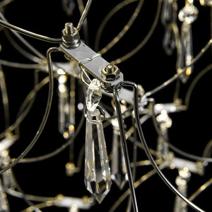 LightFixturesUSA - Galaxy Glam Luxury LED Starlight Crystal Chandelier - Chandelier - Chrome - 
