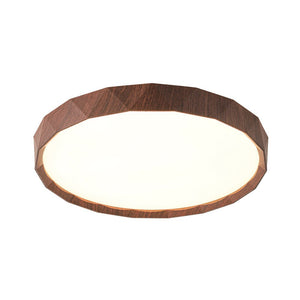 LightFixturesUSA - Geometric Wood Style Dimmable LED Flush Mount Light - Ceiling Light - Light Wood Style - 