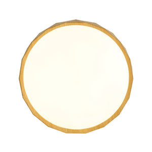 LightFixturesUSA - Geometric Wood Style Dimmable LED Flush Mount Light - Ceiling Light - Light Wood Style - 