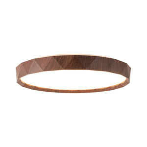 LightFixturesUSA - Geometric Wood Style Dimmable LED Flush Mount Light - Ceiling Light - Light Wood Style - 