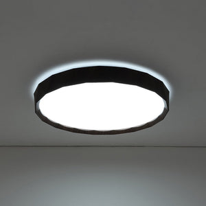 LightFixturesUSA - Geometric Wood Style Dimmable LED Flush Mount Light - Ceiling Light - Light Wood Style - 