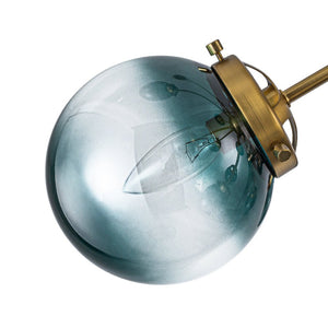 LightFixturesUSA - Glam 12 - light Blue Glass Globe Sputnik Bubble Chandelier - Chandelier - Brass - 