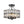 LightFixturesUSA-Glam 4-Light Drum Crystal Ceiling Light-Ceiling Light-Black-