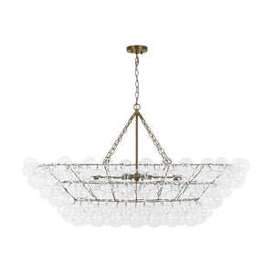 LightFixturesUSA - Glam 8 - Light Tiered Clear Glass Bubble Island Chandelier - Chandelier - Brass (Exclusive Offer) - 
