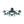 LightFixturesUSA - Glam Bloom 12 - Light Blue Glass Bubble Semi Flush Chandelier - Chandelier - Black - Semi Flush - 