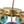 LightFixturesUSA - Glam Bloom 12 - Light Blue Glass Bubble Semi Flush Chandelier - Chandelier - Brass - Dual Mount Chandelier - 