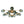 LightFixturesUSA - Glam Bloom 12 - Light Blue Glass Bubble Semi Flush Chandelier - Chandelier - Brass (Pre - Order) - 