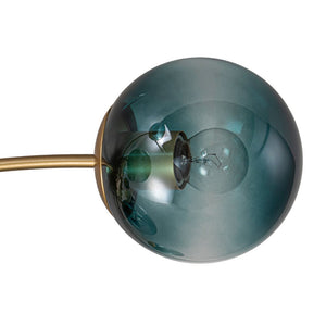 LightFixturesUSA - Glam Bloom 12 - Light Blue Glass Bubble Semi Flush Chandelier - Chandelier - Brass (Pre - Order) - 