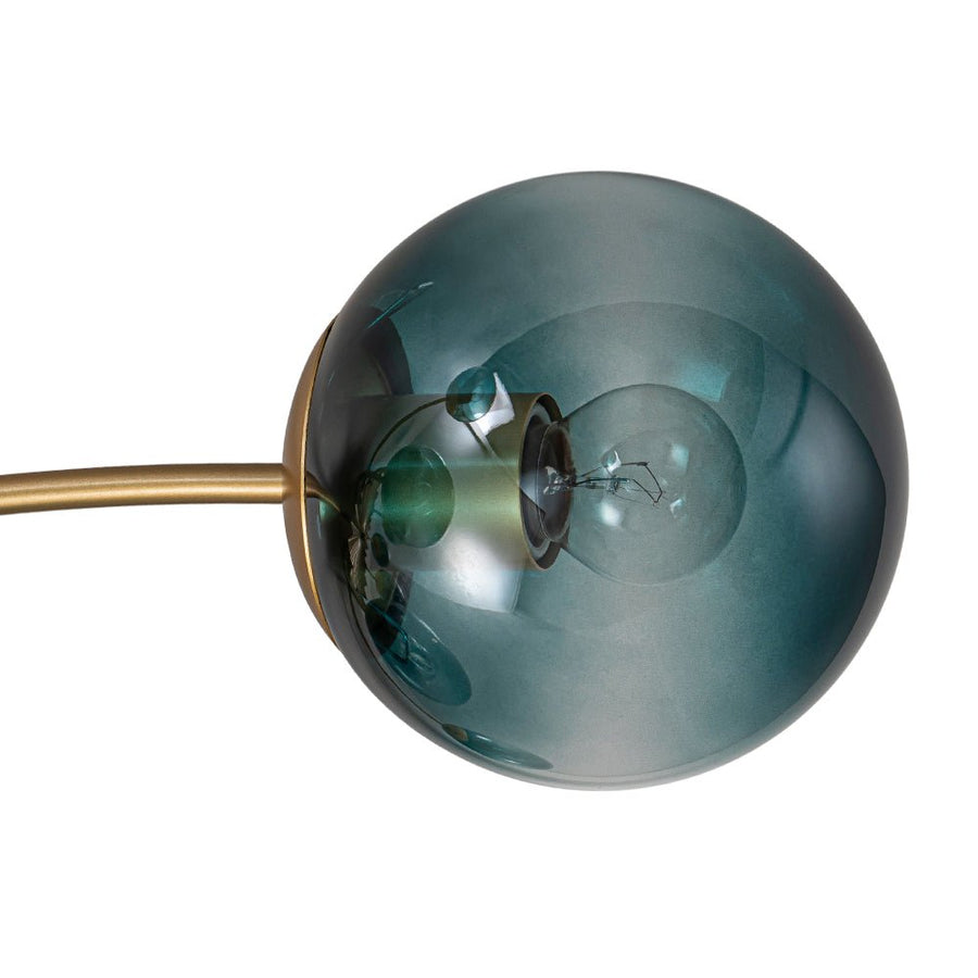 LightFixturesUSA - Glam Bloom 12 - Light Blue Glass Bubble Semi Flush Chandelier - Chandelier - Brass (Pre - Order) - 
