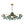 LightFixturesUSA - Glam Bloom 12 - Light Blue Glass Bubble Semi Flush Chandelier - Chandelier - Brass - Semi Flush - 