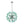LightFixturesUSA - Glam Bloom Green Blue Crystal Flower Dandelion Chandelier - Chandelier - Chrome - 
