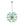 LightFixturesUSA - Glam Bloom Green Blue Crystal Flower Dandelion Chandelier - Chandelier - Chrome - 