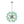 LightFixturesUSA - Glam Bloom Green Blue Crystal Flower Dandelion Chandelier - Chandelier - Chrome - 