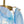 LightFixturesUSA-Glam Blue Iridescent Swirl Glass Round 1-Light Semi Flush-Chandelier-Blue-