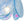 LightFixturesUSA-Glam Blue Iridescent Swirl Glass Round 1-Light Semi Flush-Chandelier-Blue-