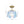 LightFixturesUSA-Glam Blue Iridescent Swirl Glass Round 1-Light Semi Flush-Chandelier-Blue-