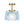 LightFixturesUSA-Glam Blue Iridescent Swirl Glass Round 1-Light Semi Flush-Chandelier-Blue-