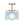 LightFixturesUSA-Glam Blue Iridescent Swirl Glass Round 1-Light Semi Flush-Chandelier-Blue-