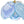 LightFixturesUSA-Glam Blue Iridescent Swirl Glass Round 1-Light Semi Flush-Chandelier-Blue-