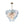LightFixturesUSA - Glam Blue Iridescent Swirl Glass Round Tiered Chandelier - Chandelier - Small - 