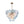 Load image into Gallery viewer, LightFixturesUSA - Glam Blue Iridescent Swirl Glass Round Tiered Chandelier - Chandelier - Small - 
