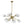 LightFixturesUSA - Glam Brass 12 - Light Frozen Ice Style Sputnik Chandelier - Chandelier - Brass - 12 - Lt