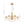 LightFixturesUSA-Glam Brass Faceted Crystal 6-Light Semi Flush Chandelier-Chandelier-Brass-