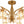 LightFixturesUSA-Glam Brass Faceted Crystal 6-Light Semi Flush Chandelier-Chandelier-Brass-