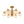 LightFixturesUSA-Glam Brass Faceted Crystal 6-Light Semi Flush Chandelier-Chandelier-Brass-