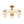 LightFixturesUSA-Glam Brass Faceted Crystal 6-Light Semi Flush Chandelier-Chandelier-Brass-