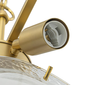 LightFixturesUSA-Glam Brass Opal Swirl Glass Round Tiered Chandelier-Chandelier-21 in-
