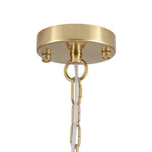 LightFixturesUSA - Glam Brass Ribbed Glass Floral Round Basket Chandelier - Chandelier - 28 in - 