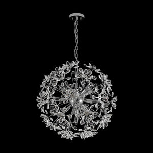 LightFixturesUSA - Glam Chrome Bloom Dandelion Crystal Sputnik Chandelier - Chandelier - Chrome - 