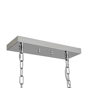 LightFixturesUSA - Glam Chrome Dazzle Crystal Rectangle Cage Island Chandelier - Chandelier - Chrome - 