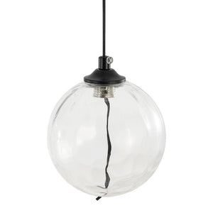 LightFixturesUSA - Glam Cluster Textured Water Glass Globe Bubble Chandelier - Chandelier - Black (Exclusive Offer) - 