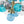 LightFixturesUSA-Glam Cluster White Blue Glass Bubble Tiered Chandelier-Chandelier-Blue + Gray + Clear Bubble-