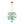 LightFixturesUSA-Glam Cluster White Blue Glass Bubble Tiered Chandelier-Chandelier-Blue + Gray + Clear Bubble-