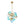 LightFixturesUSA-Glam Cluster White Blue Glass Bubble Tiered Chandelier-Chandelier-Blue + Gray + Clear Bubble-