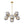 LightFixturesUSA - Glam Dark Pearl Smoked Glass Globe Bubble Sputnik Chandelier - Chandelier - Brass - 