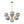 LightFixturesUSA - Glam Dark Pearl Smoked Glass Globe Bubble Sputnik Chandelier - Chandelier - Brass - 