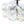 LightFixturesUSA - Glam Iridescent Glass Cluster Bubble Semi Flush Chandelier - Chandelier - Black+Brass (Pre - Order & Arrive in 2 Weeks) - 