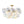 LightFixturesUSA - Glam Iridescent Glass Cluster Bubble Semi Flush Chandelier - Chandelier - White+Brass (Pre - Order & Arrive in 2 Weeks) - 