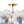 LightFixturesUSA - Glam Iridescent Glass Cluster Bubble Semi Flush Chandelier - Chandelier - White+Brass (Pre - Order & Arrive in 2 Weeks) - 