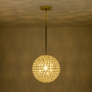LightFixturesUSA - Glam Jewel Polished Gold Crystal Globe Chandelier - Chandelier - Gold (Pre - Order) - 